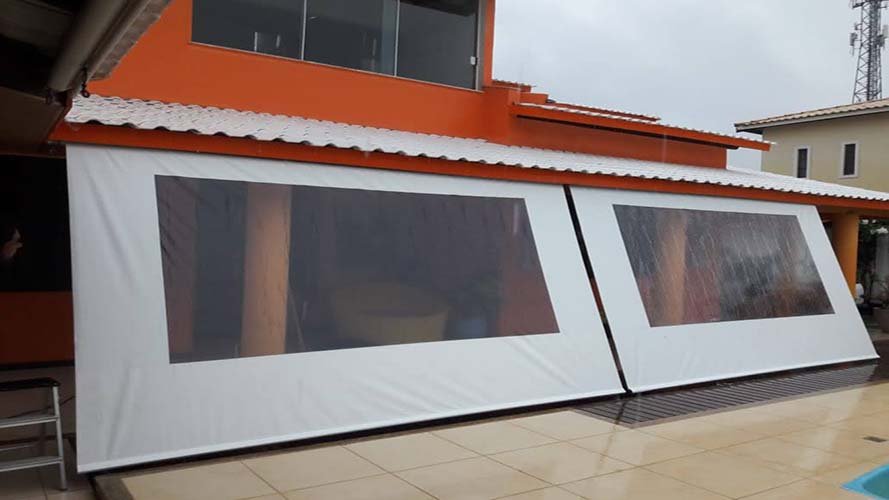 Fabricação de Toldo Cortina com Visor - Toldos Potencial